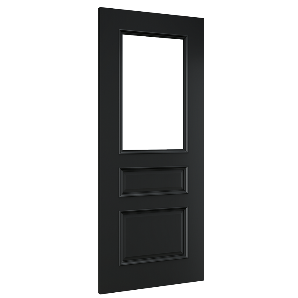 Deanta Internal Windsor Black Prefinished Glazed Door