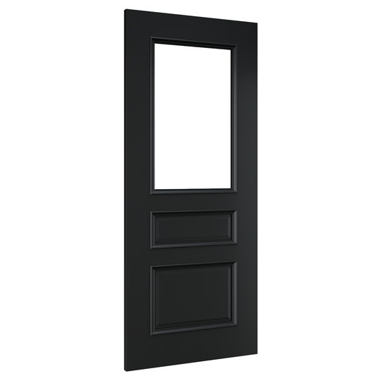 Deanta Internal Windsor Black Prefinished Glazed Door