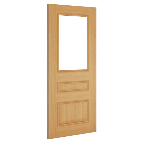 Deanta Internal Windsor Oak Prefinished Glazed Door