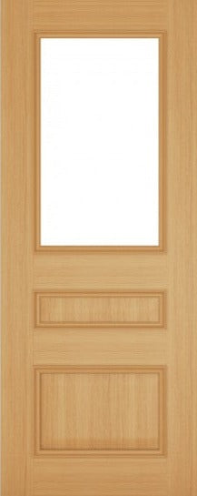 Deanta Internal Windsor Oak Prefinished Glazed Door