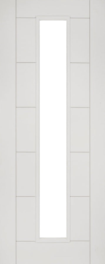 Deanta Internal Seville White Primed Glazed Fire Door