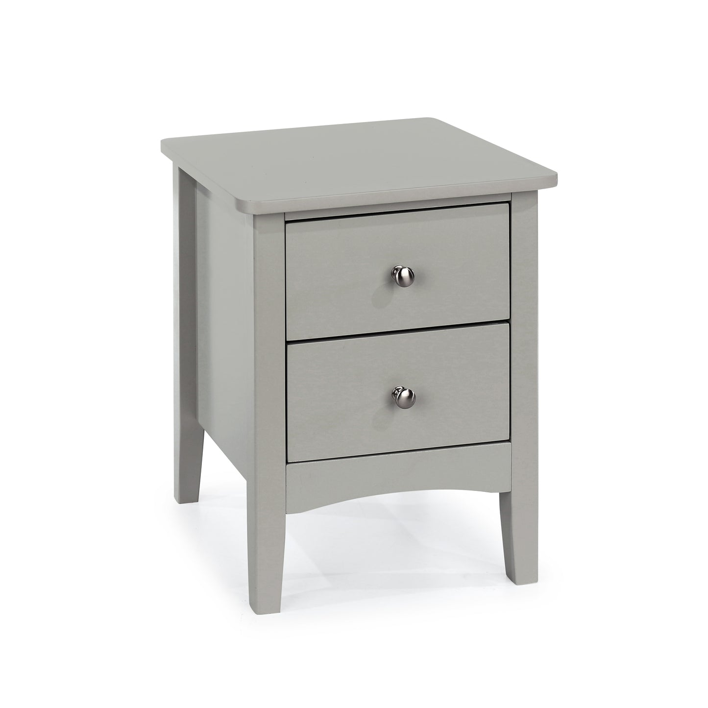 Liberty Como Light Grey Painted Mdf 2 Petite Drawer Bedside Cabinet