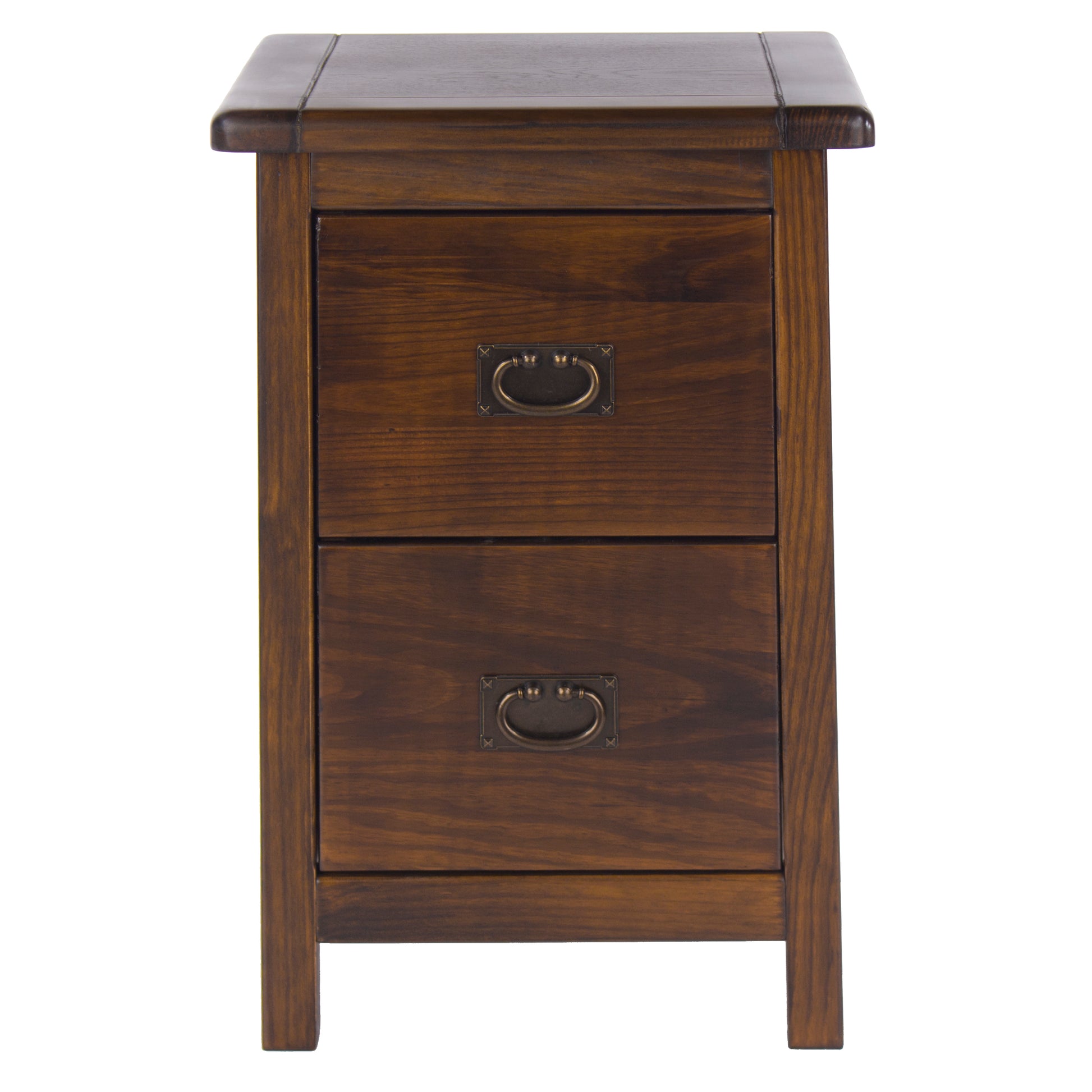 Liberty Boston Handcrafted Dark Lacquered 2 Drawer Petite Bedside Cabinet