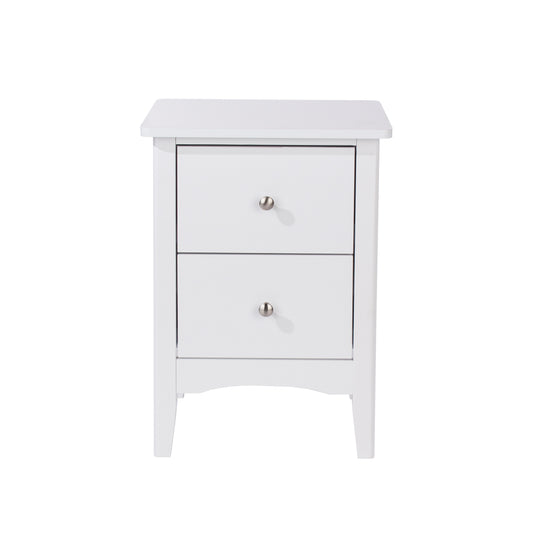 Liberty Como White Painted Mdf 2 Drawer Bedside Cabinet