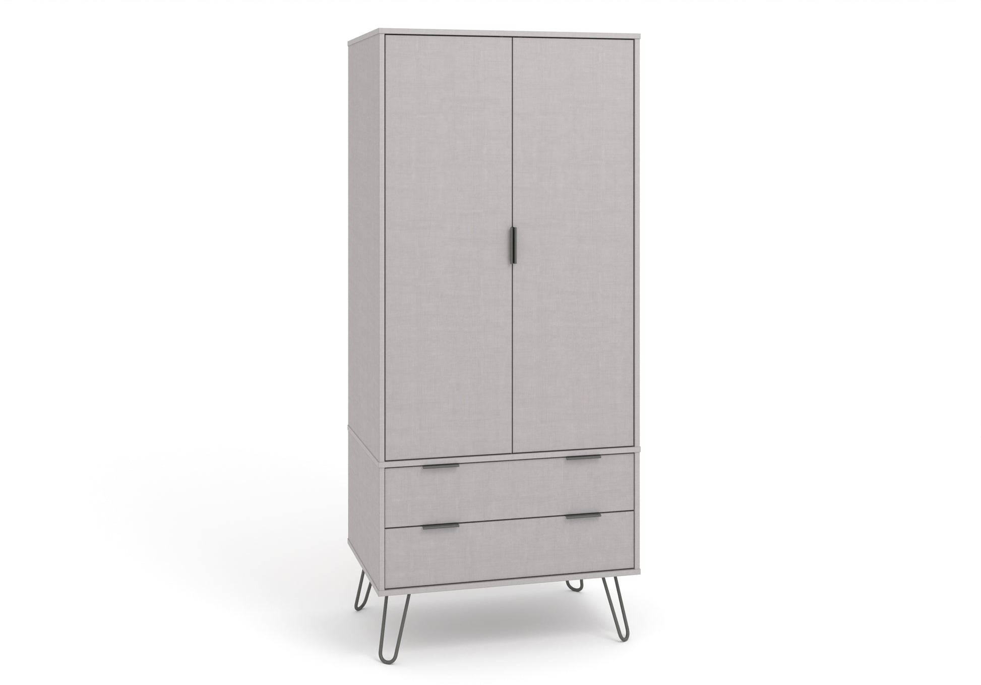 Liberty Augusta Grey Textured Finish 2 Door, 2 Drawer Wardrobe