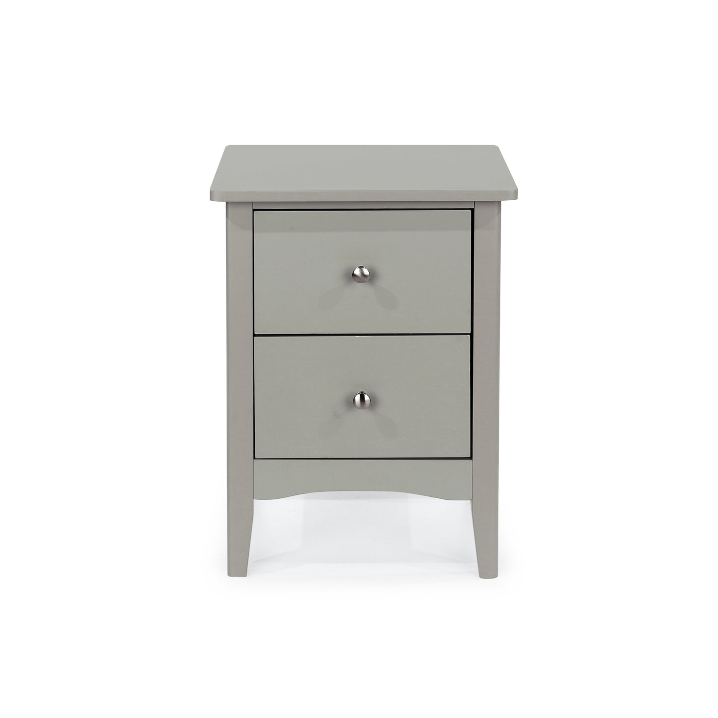 Liberty Como Light Grey Painted Mdf 2 Drawer Bedside Cabinet