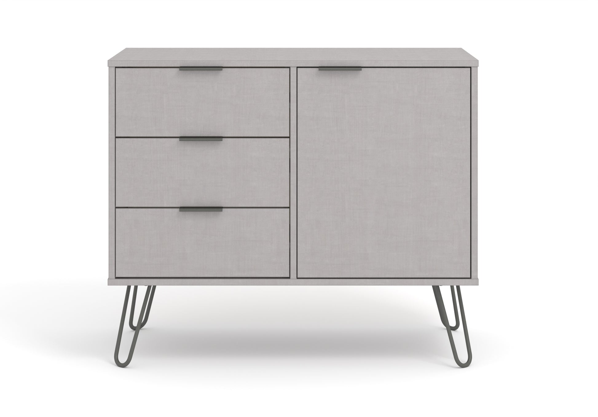 Liberty Augusta Grey Textured Finish Small Sideboard with 1 Doors, 3 Drawers