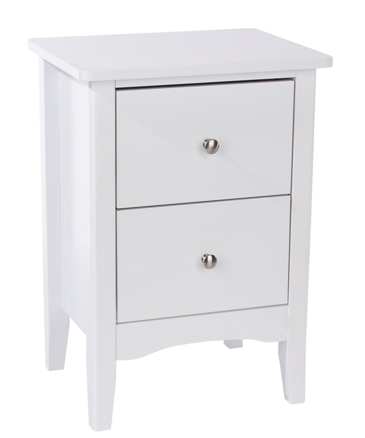 Liberty Como White Painted Mdf 2 Drawer Bedside Cabinet