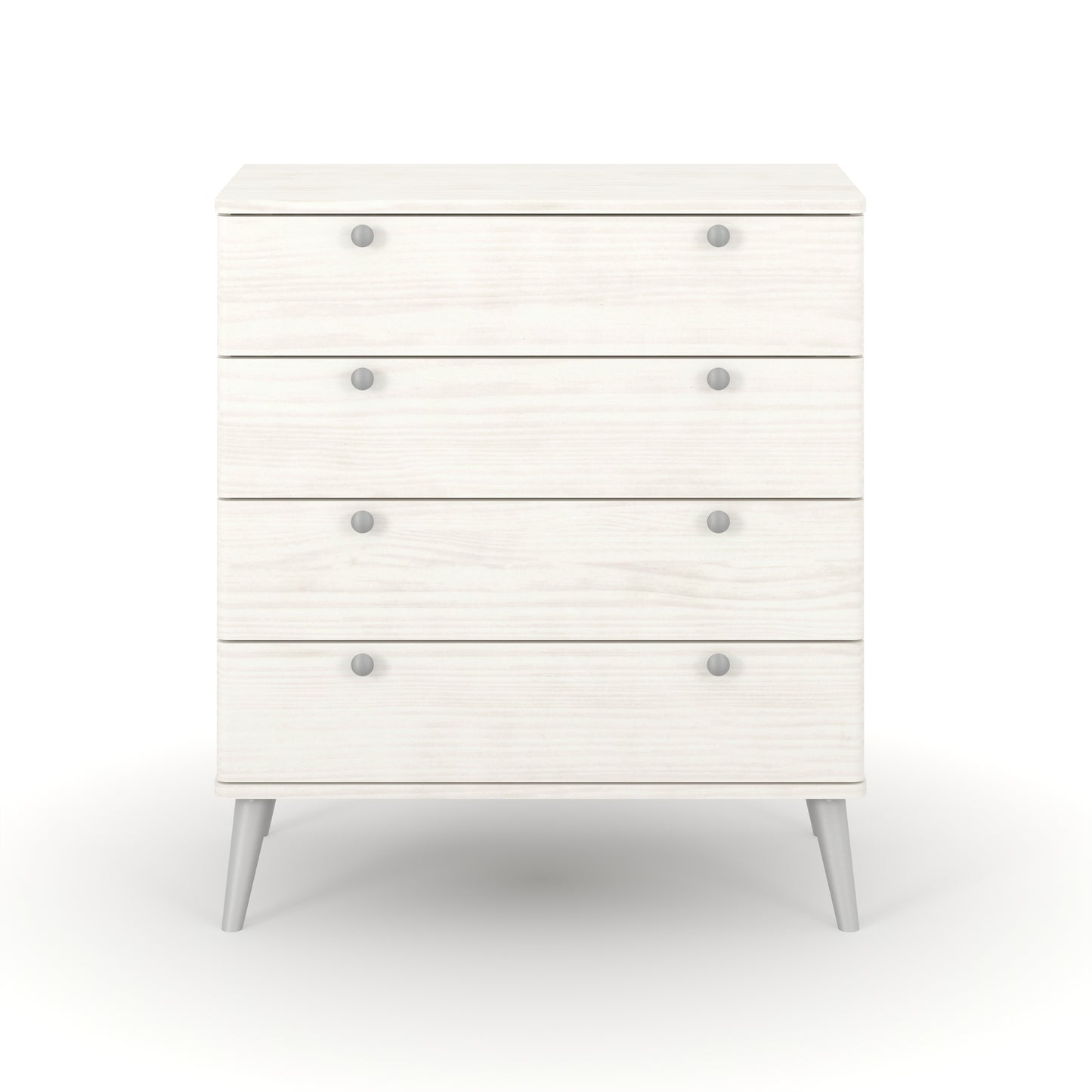 Liberty Augusta Curve White Waxed Pine 4 Drawer Chest