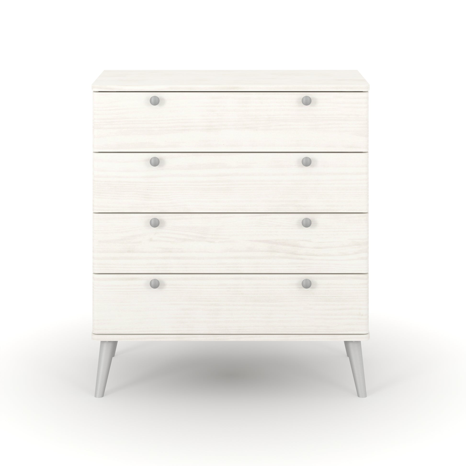 Liberty Augusta Curve White Waxed Pine 4 Drawer Chest