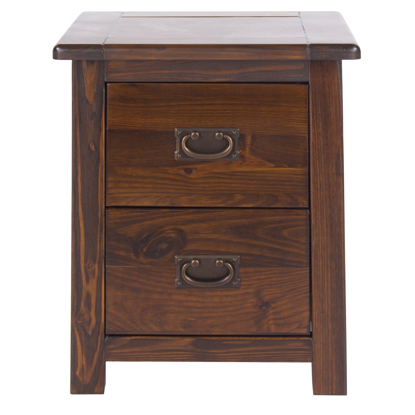 Liberty Boston Handcrafted Dark Lacquered 2 Drawer Bedside Cabinet