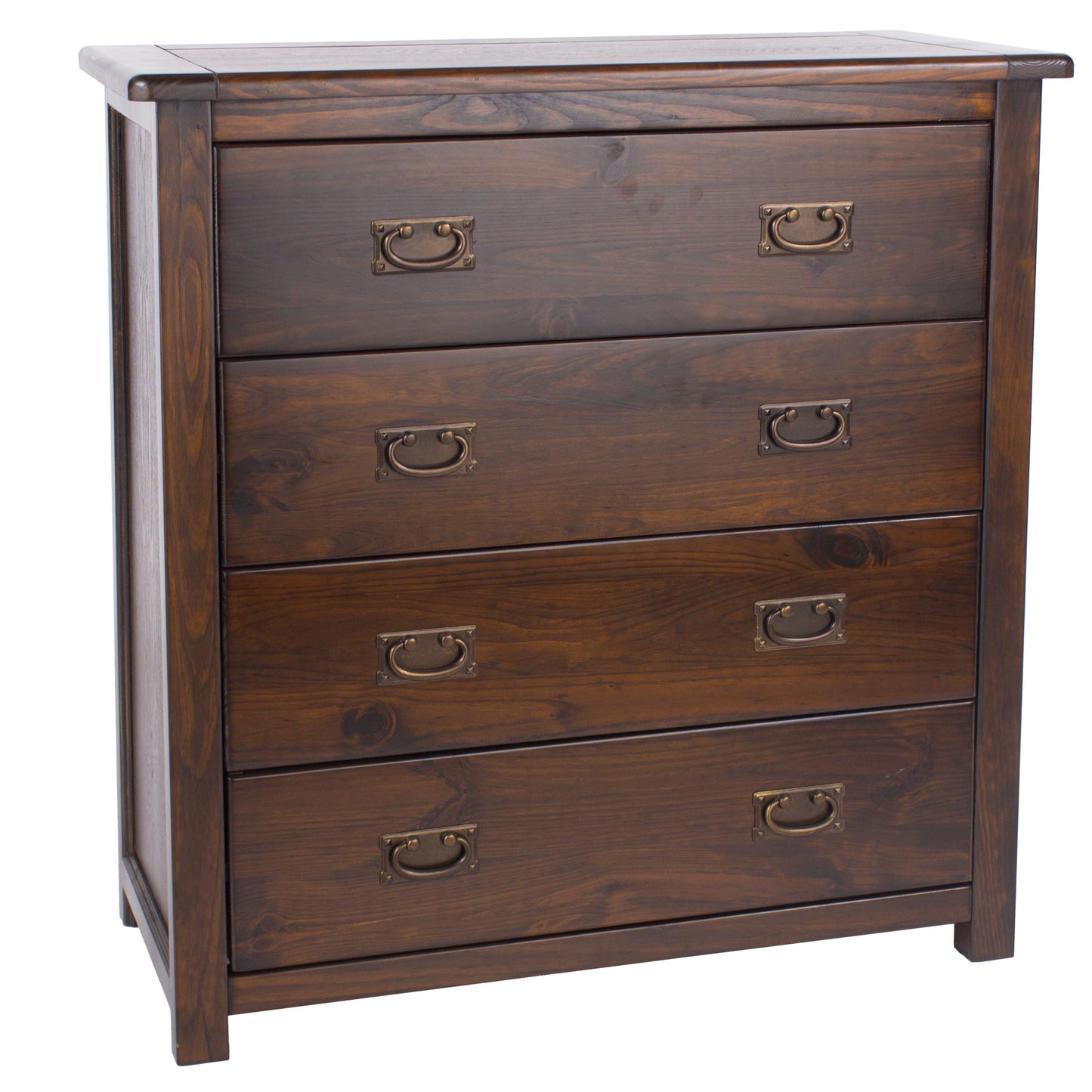 Liberty Boston Handcrafted Dark Lacquered 4 Drawer Chest