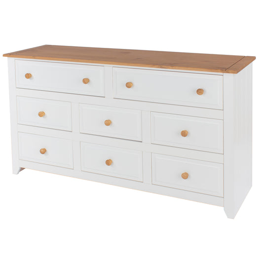 Liberty Capri Waxed Pine and White Painted Mdf 6+2 Drawer Large Chest