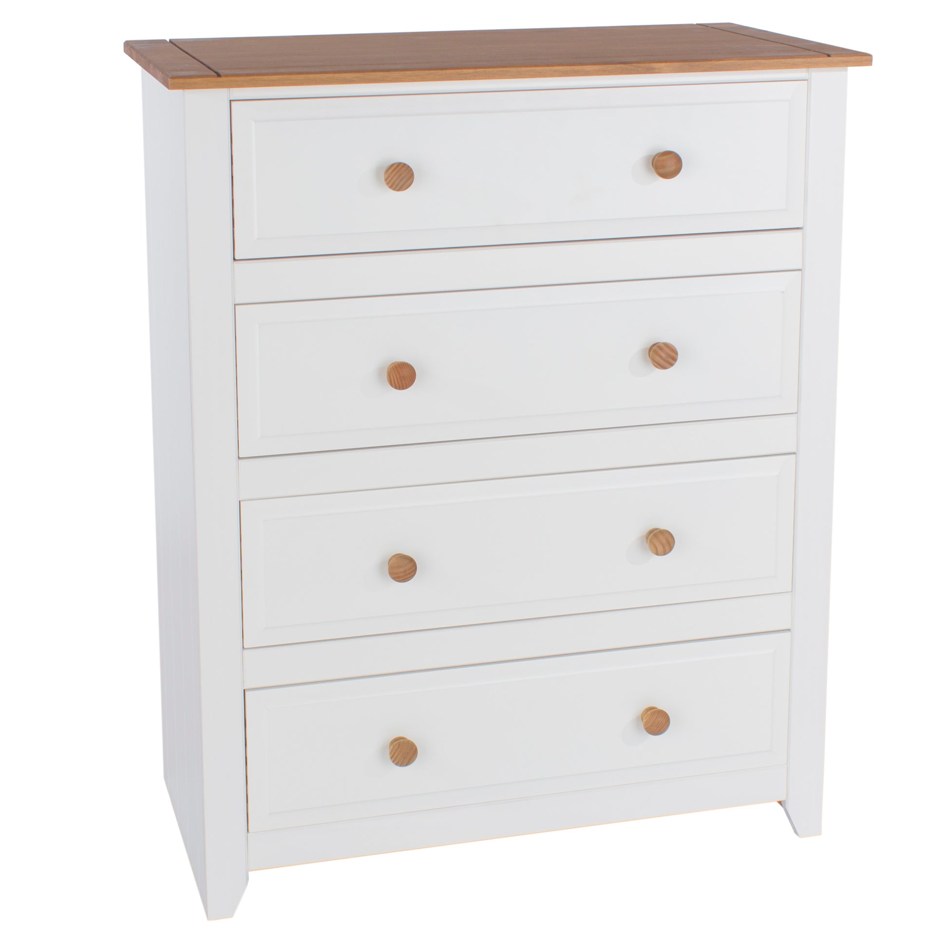 Liberty Capri Waxed Pine and White Painted Mdf 4 Drawer Chest