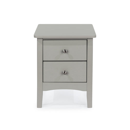Liberty Como Light Grey Painted Mdf 2 Petite Drawer Bedside Cabinet