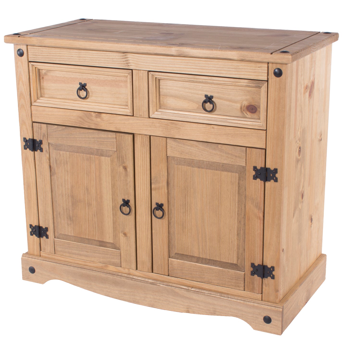 Liberty Corona Premium Waxed Pine Downstairs Small Sideboard with 2 Doors, 2 Drawers