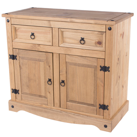 Liberty Corona Premium Waxed Pine Downstairs Small Sideboard with 2 Doors, 2 Drawers