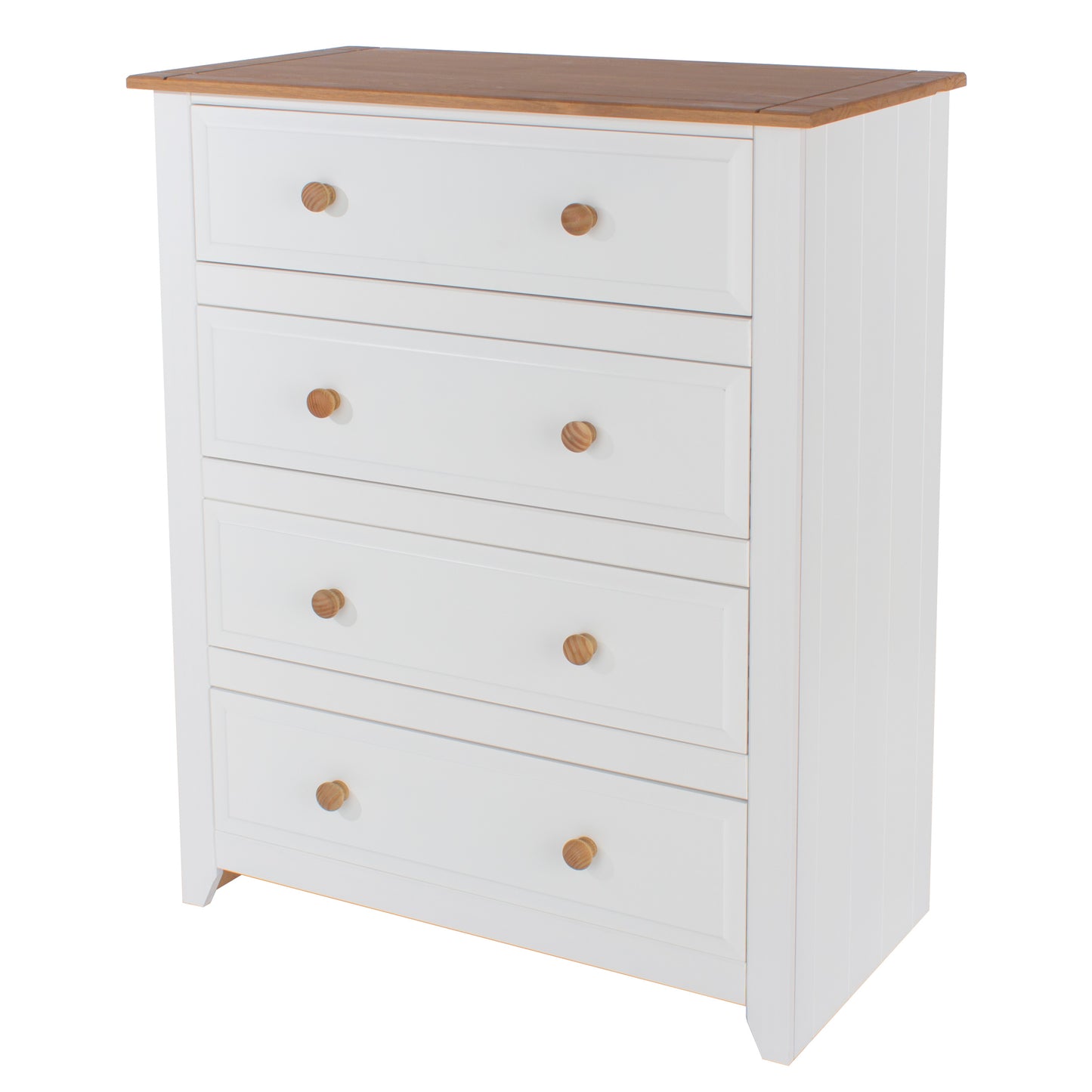 Liberty Capri Waxed Pine and White Painted Mdf 4 Drawer Chest