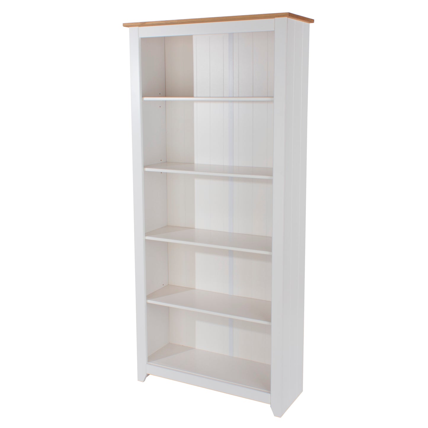 Liberty Capri Waxed Pine and White Painted Mdf Tall Bookcase