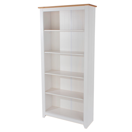 Liberty Capri Waxed Pine and White Painted Mdf Tall Bookcase