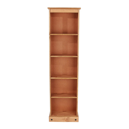 Liberty Corona Premium Waxed Pine Downstairs Tall Narrow Bookcase