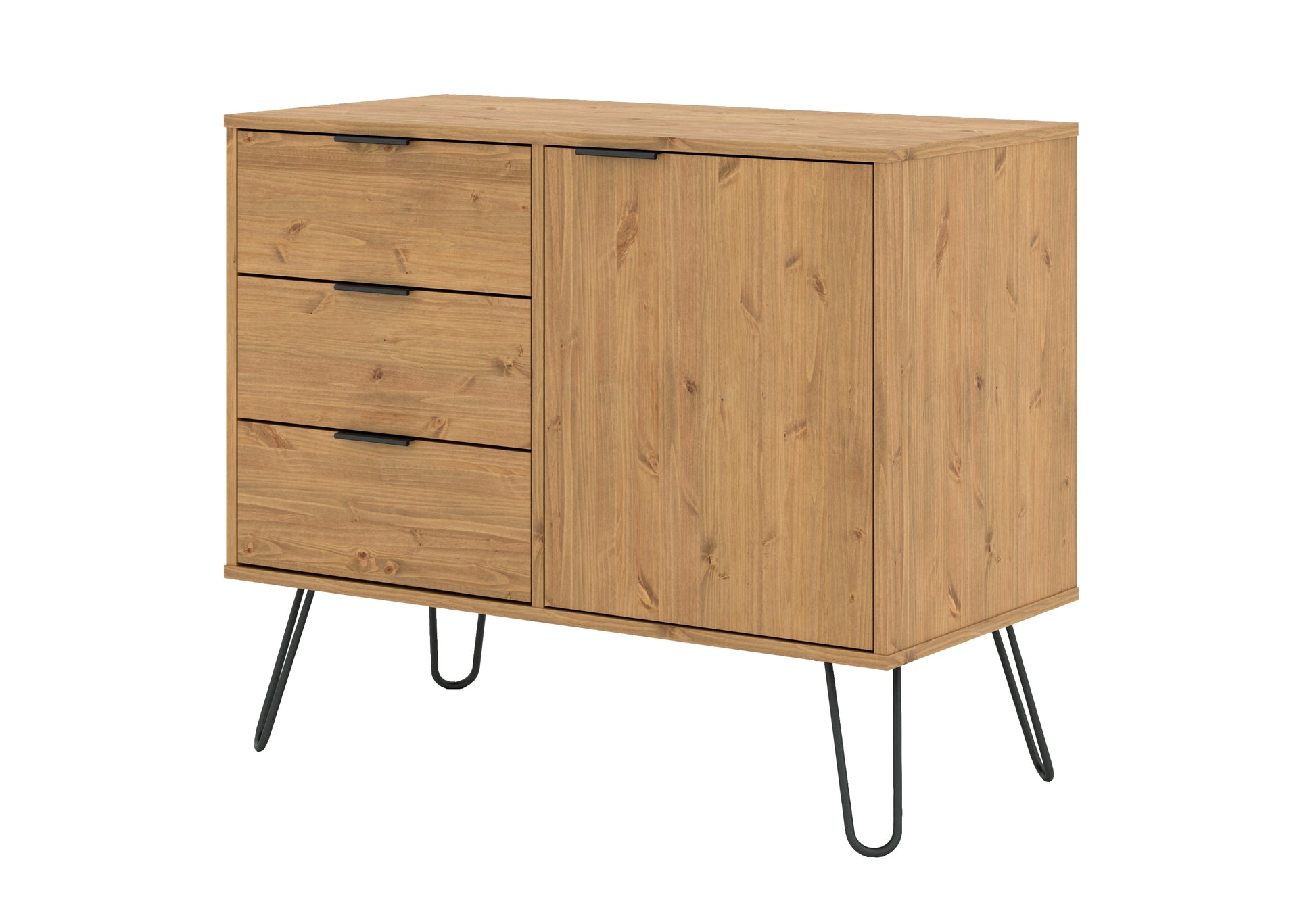 Liberty Augusta Waxed Pine Small Sideboard with 1 Door, 3 Drawers