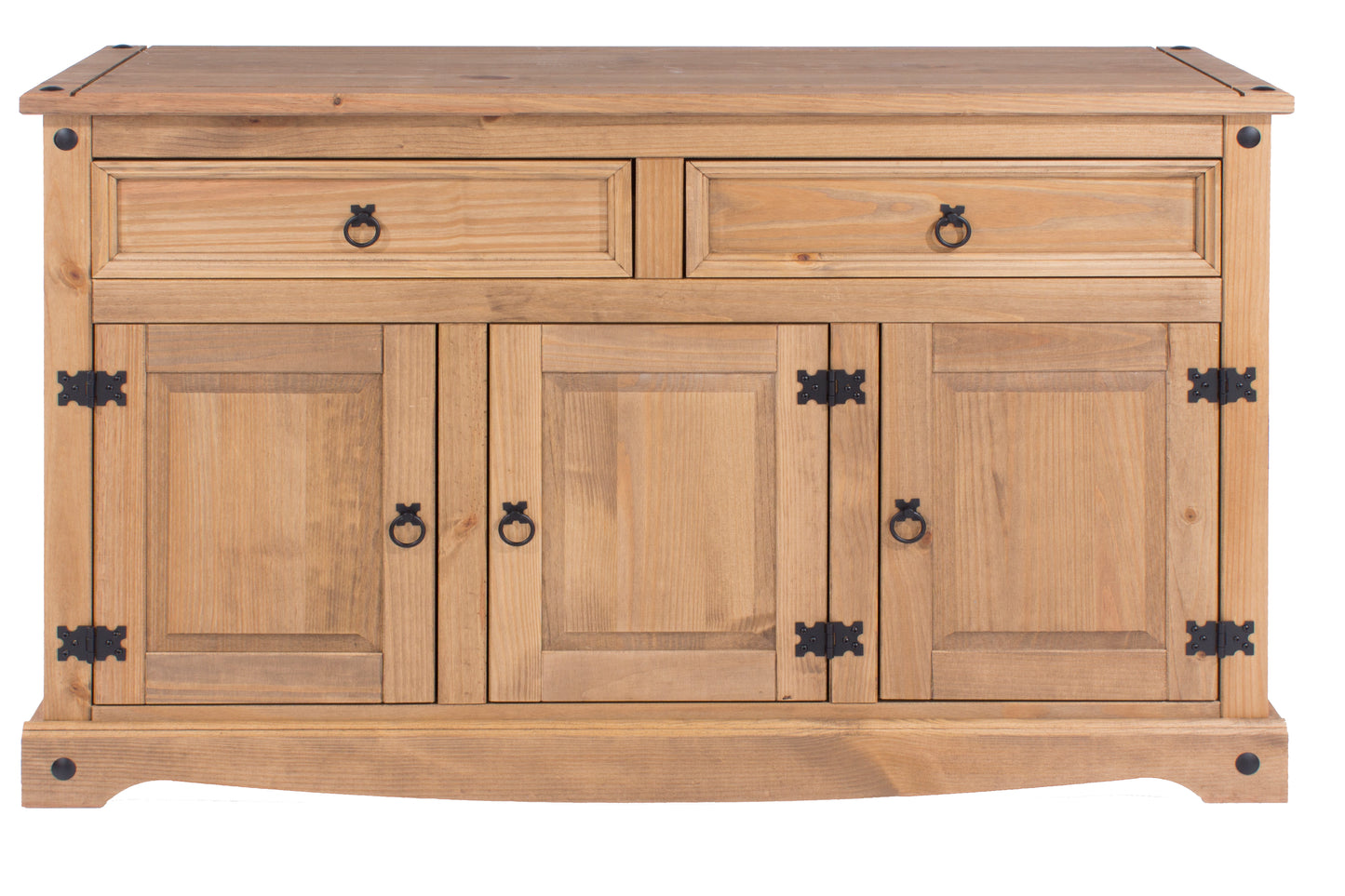 Liberty Corona Premium Waxed Pine Downstairs Medium Sideboard with 3 Doors, 2 Drawers