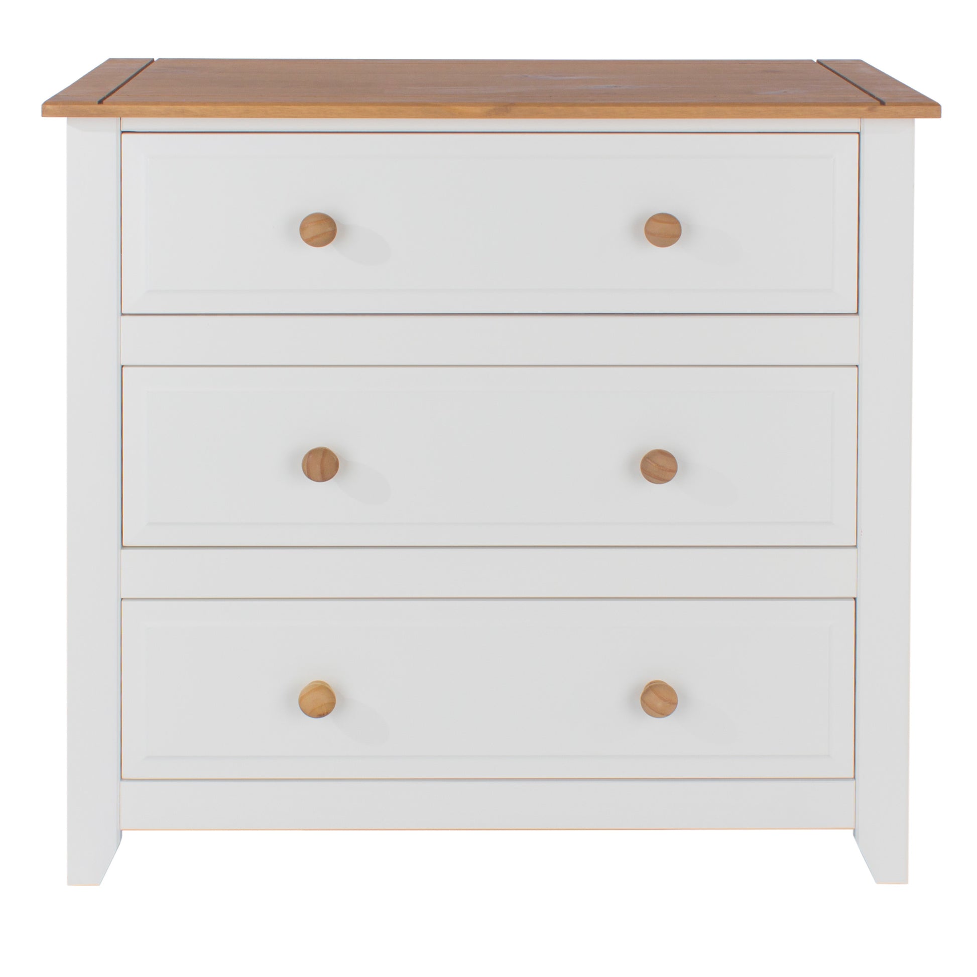 Liberty Capri Waxed Pine and White Painted Mdf 3 Drawer Chest