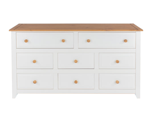 Liberty Capri Waxed Pine and White Painted Mdf 6+2 Drawer Large Chest