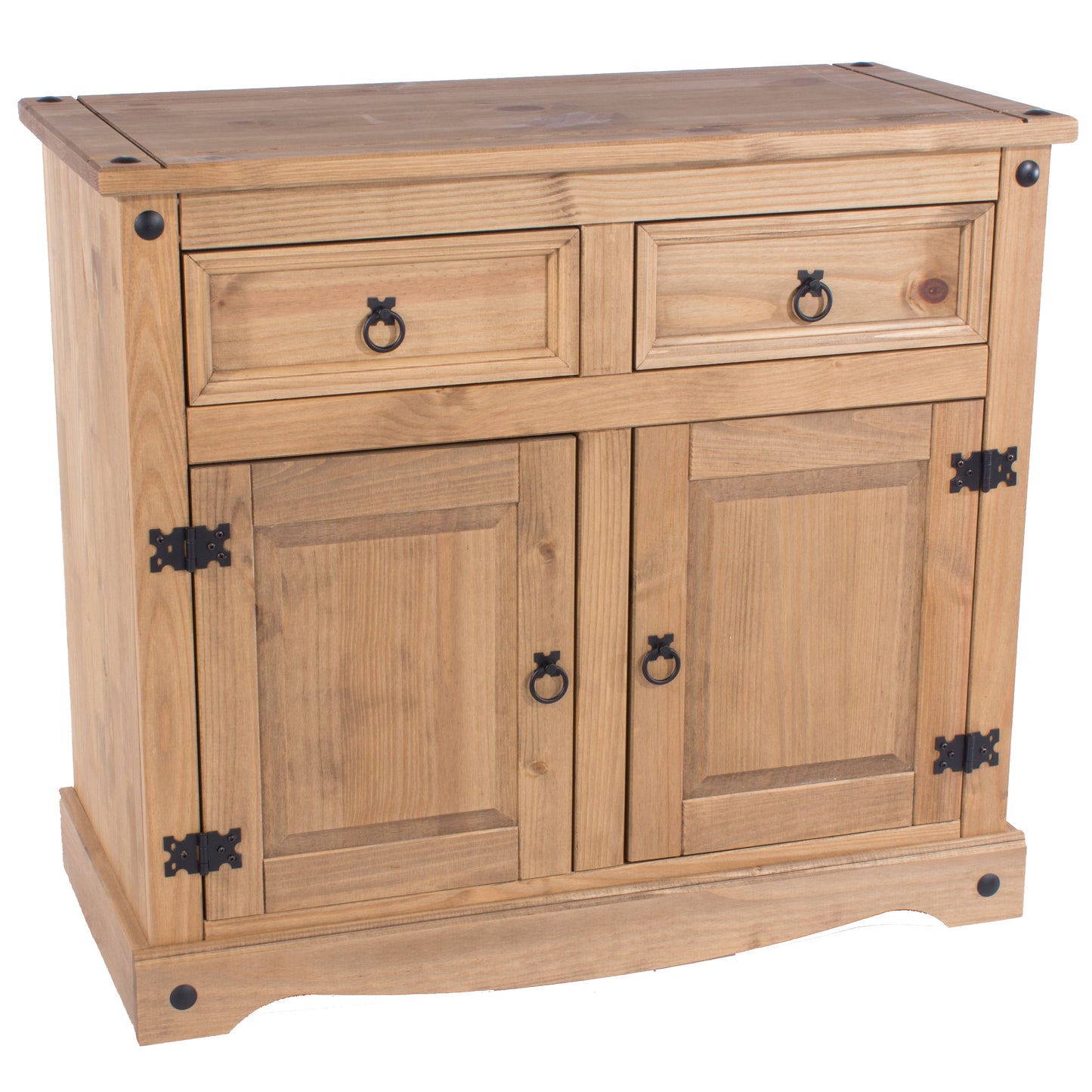 Liberty Corona Premium Waxed Pine Downstairs Small Sideboard with 2 Doors, 2 Drawers