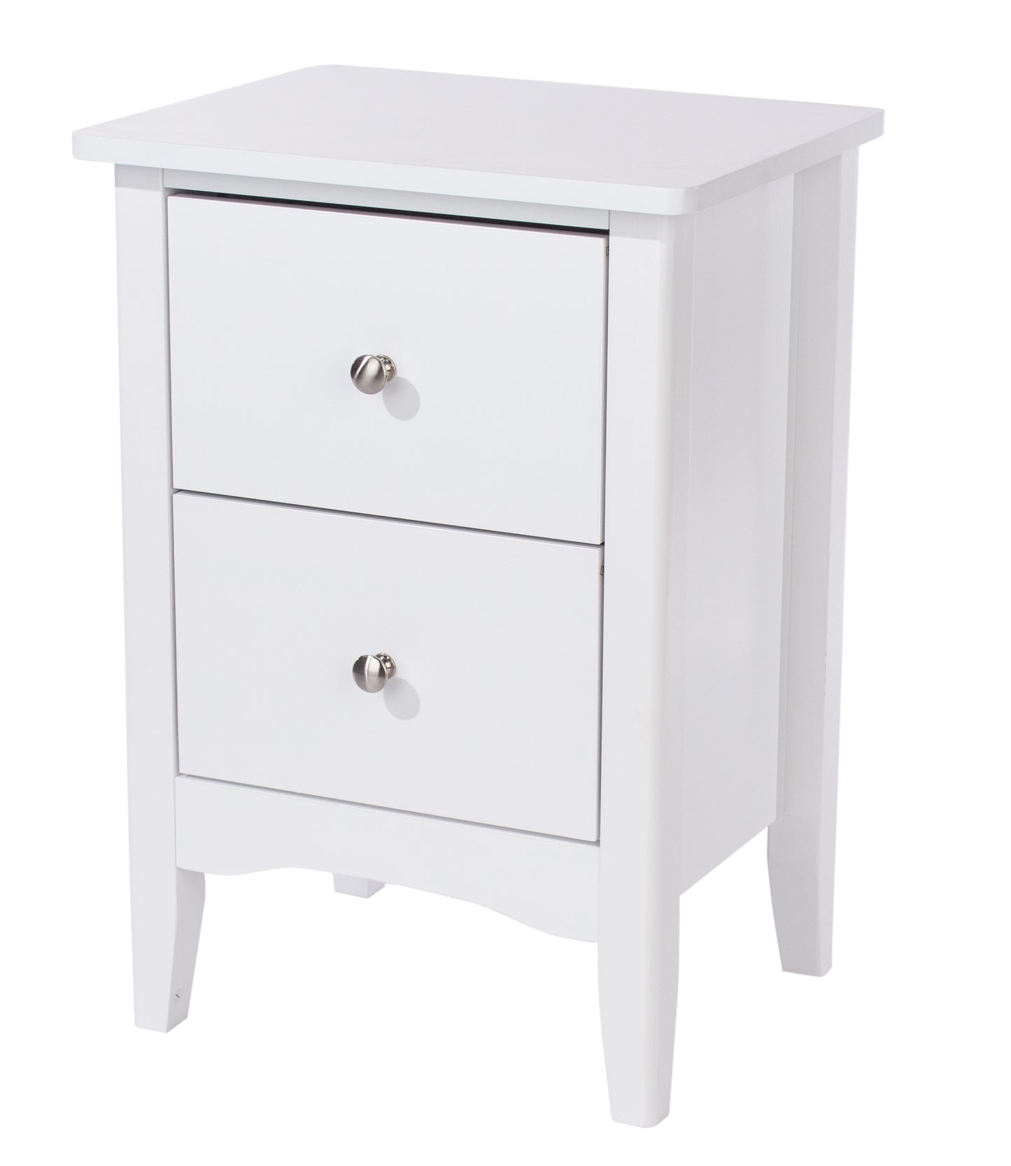 Liberty Como White Painted Mdf 2 Petite Drawer Bedside Cabinet