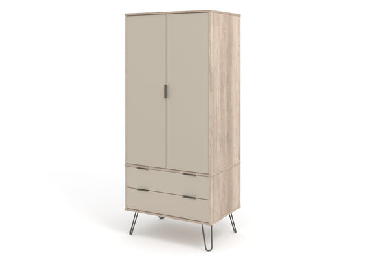 Liberty Augusta Driftwood and Calico Effect 2 Door, 2 Drawer Wardrobe