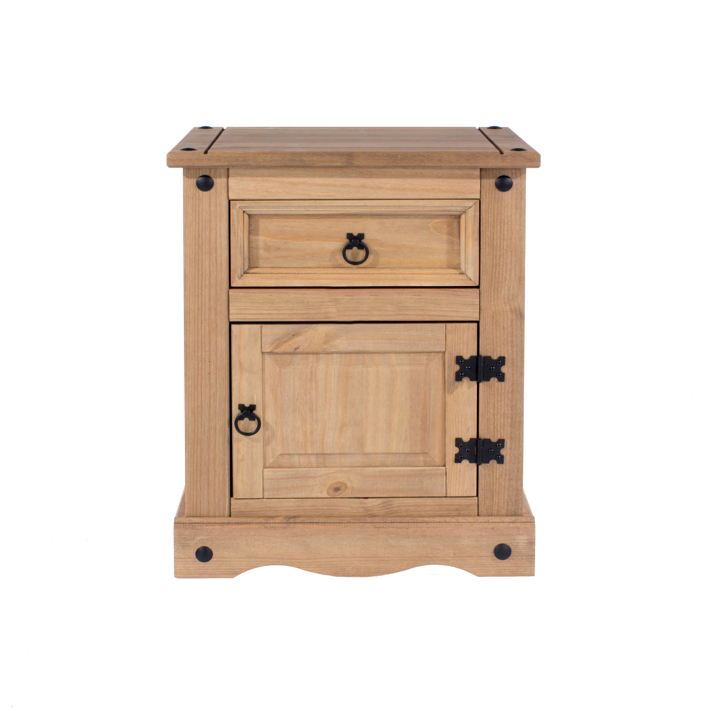 Liberty Corona Premium Waxed Pine Bedroom 1 Door, 1 Drawer Bedside Cabinet