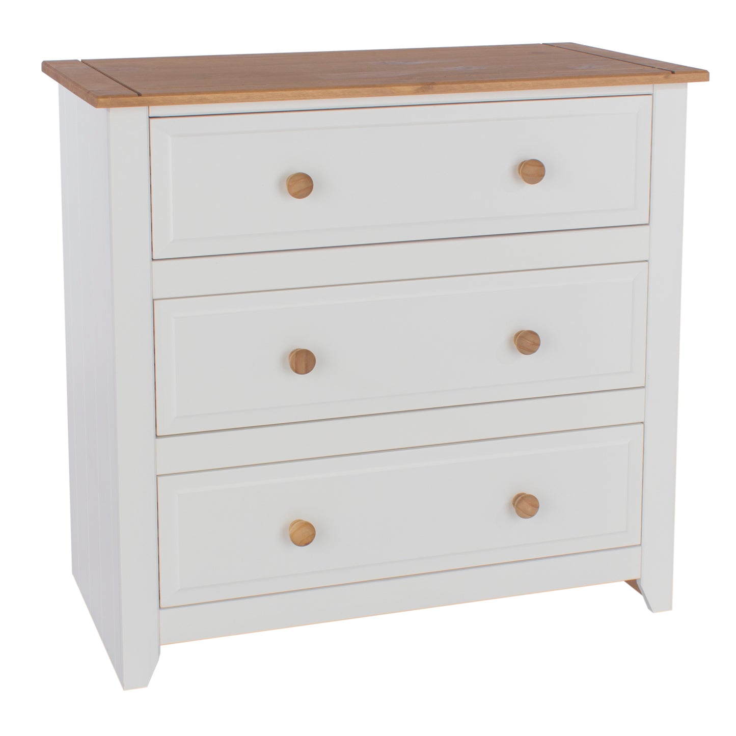 Liberty Capri Waxed Pine and White Painted Mdf 3 Drawer Chest