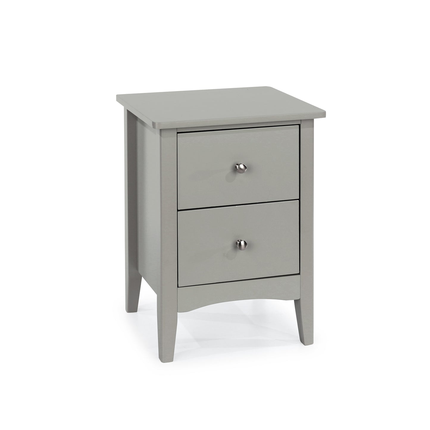 Liberty Como Light Grey Painted Mdf 2 Drawer Bedside Cabinet