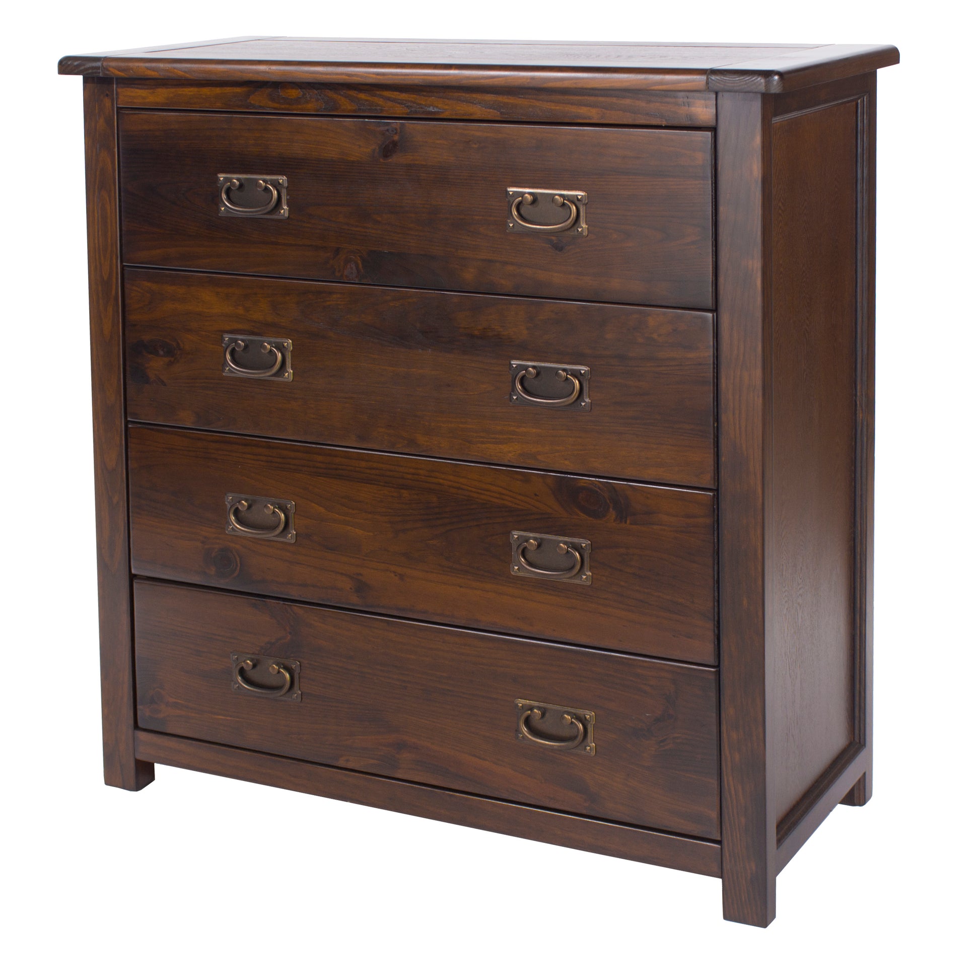 Liberty Boston Handcrafted Dark Lacquered 4 Drawer Chest
