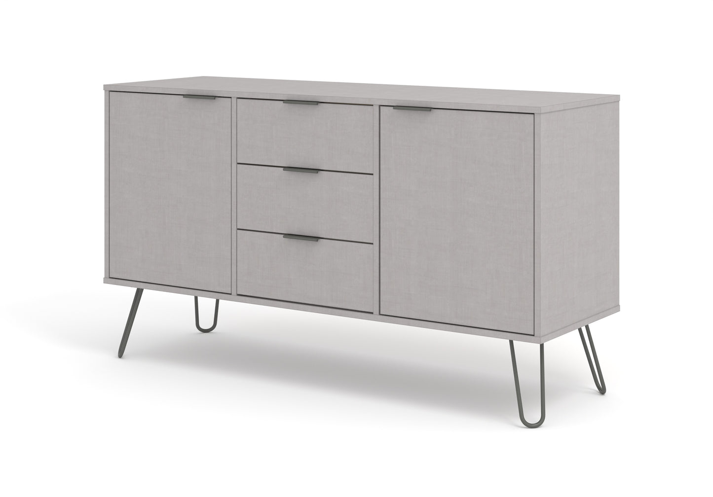 Liberty Augusta Grey Textured Finish Medium Sideboard with 2 Door, 3 Drawers