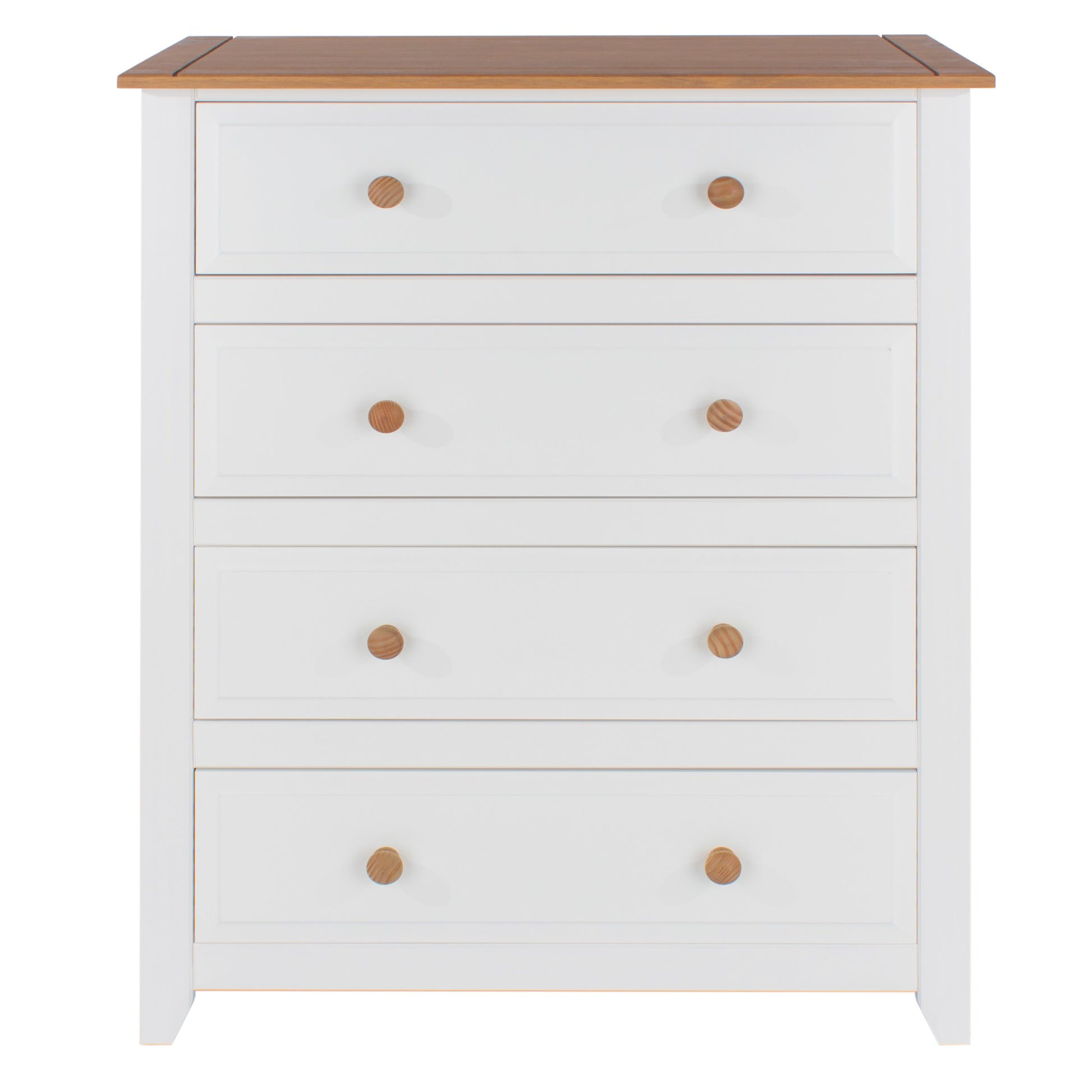 Liberty Capri Waxed Pine and White Painted Mdf 4 Drawer Chest