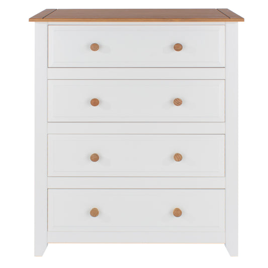 Liberty Capri Waxed Pine and White Painted Mdf 4 Drawer Chest