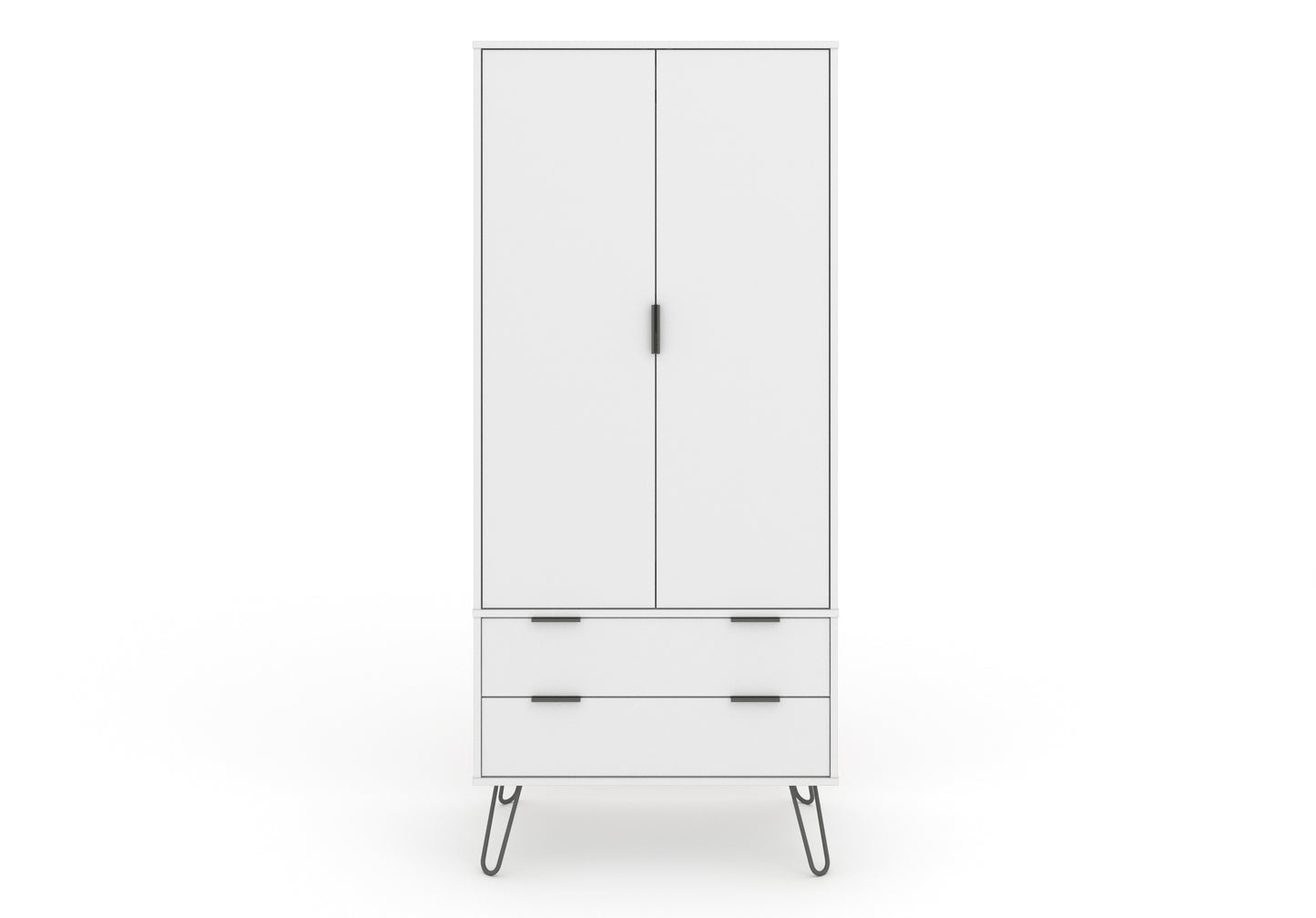 Liberty Augusta White 2 Door, 2 Drawer Wardrobe