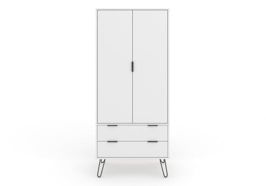 Liberty Augusta White 2 Door, 2 Drawer Wardrobe