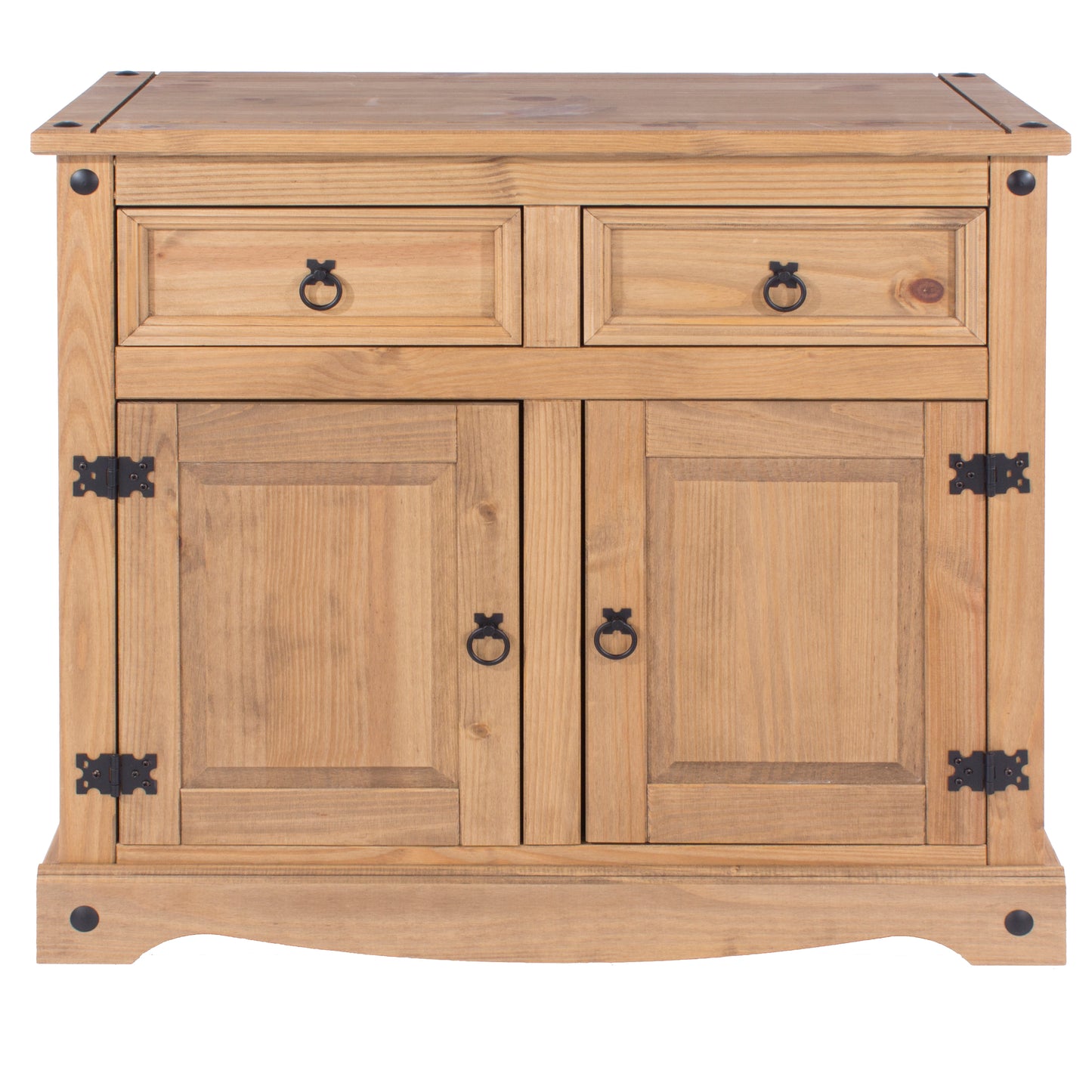 Liberty Corona Premium Waxed Pine Downstairs Small Sideboard with 2 Doors, 2 Drawers