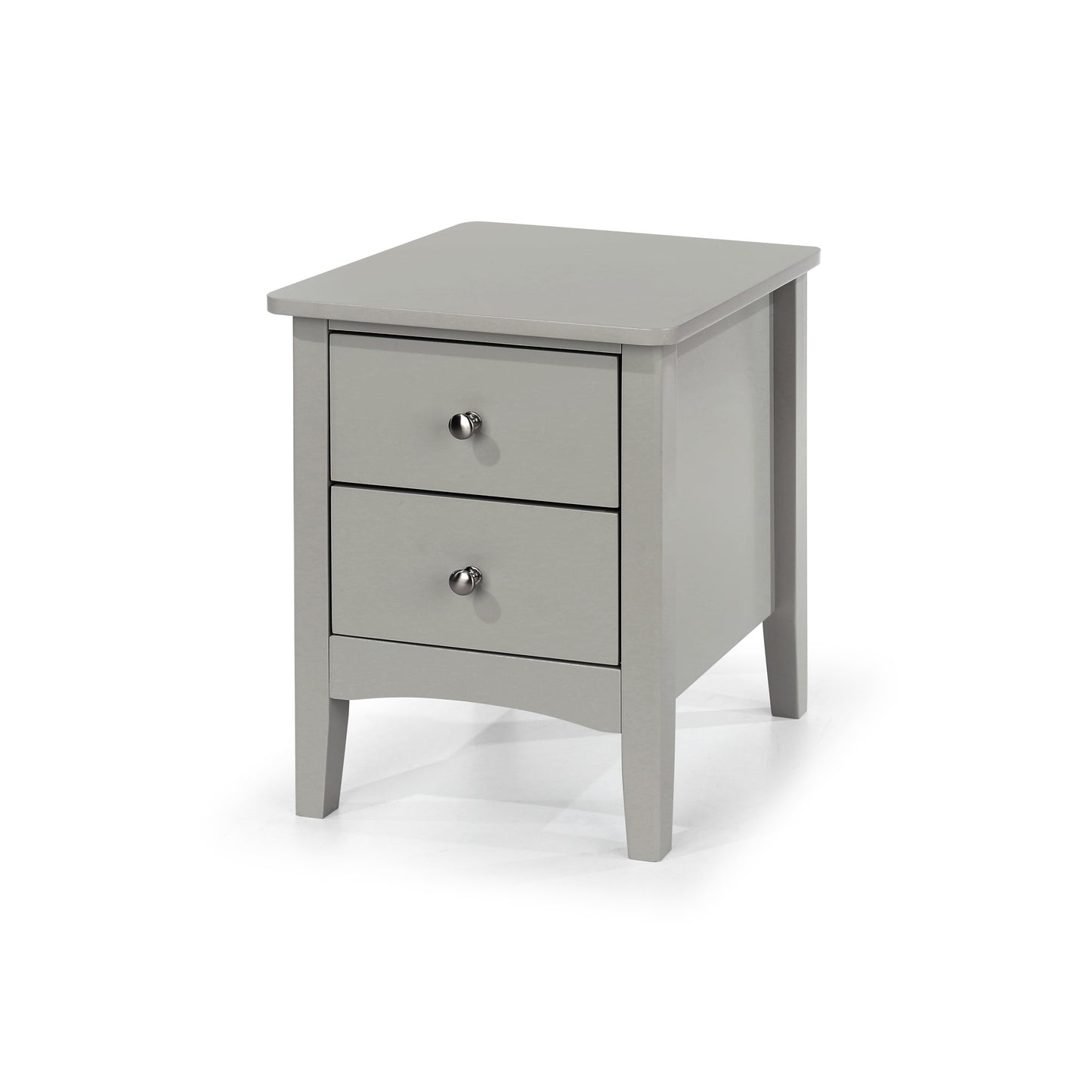 Liberty Como Light Grey Painted Mdf 2 Petite Drawer Bedside Cabinet