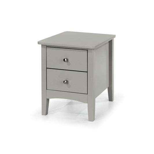 Liberty Como Light Grey Painted Mdf 2 Petite Drawer Bedside Cabinet