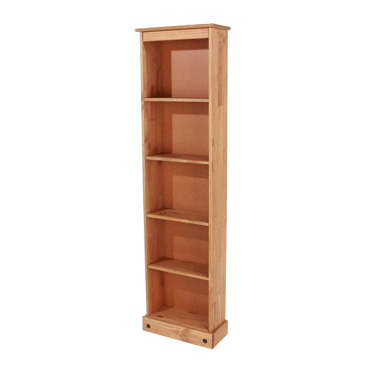 Liberty Corona Premium Waxed Pine Downstairs Tall Narrow Bookcase