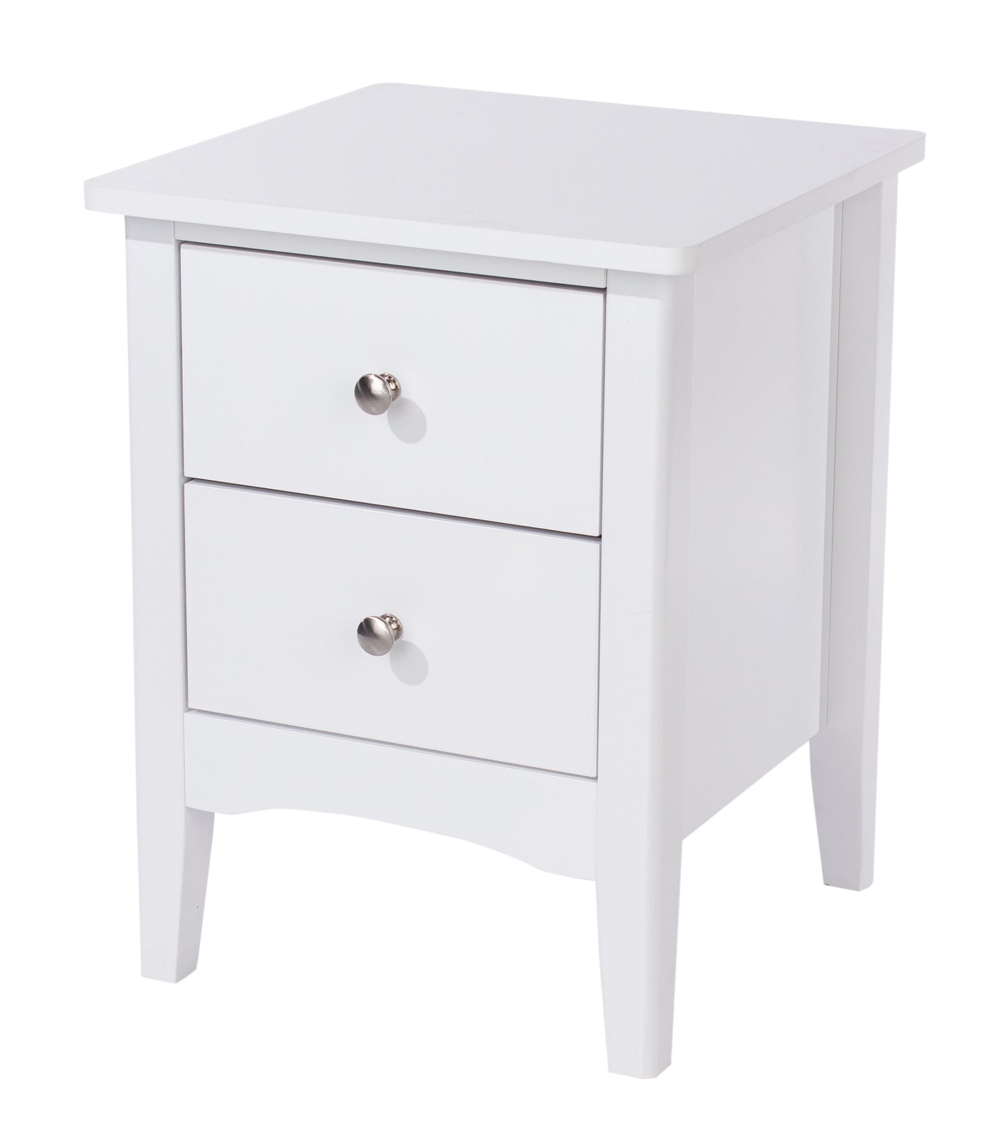 Liberty Como White Painted Mdf 2 Drawer Bedside Cabinet