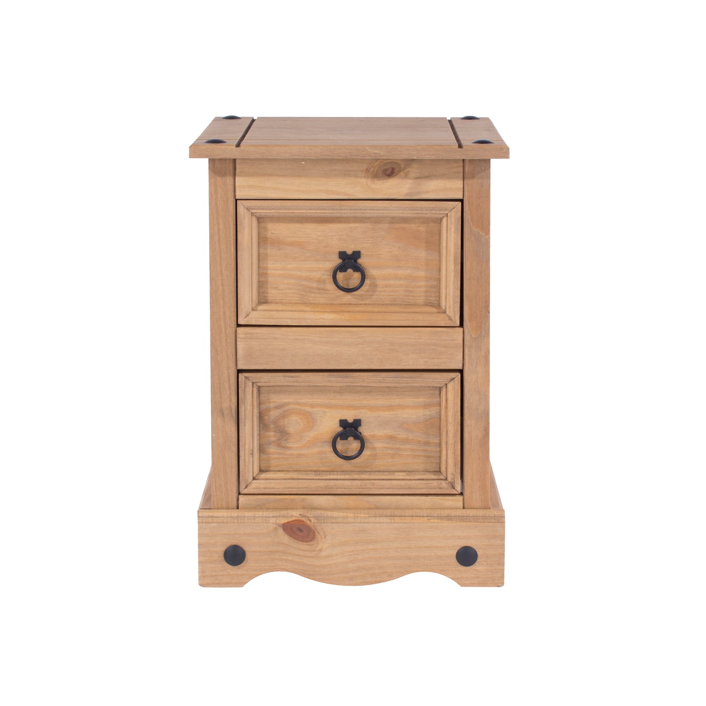 Liberty Corona Premium Waxed Pine Bedroom 2 Drawer Petite Bedside Cabinet