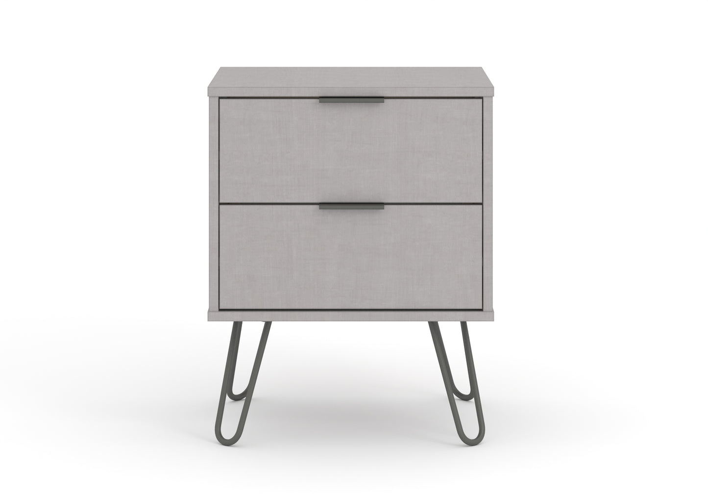 Liberty Augusta Grey Textured Finish 2 Drawer Bedside Cabinet