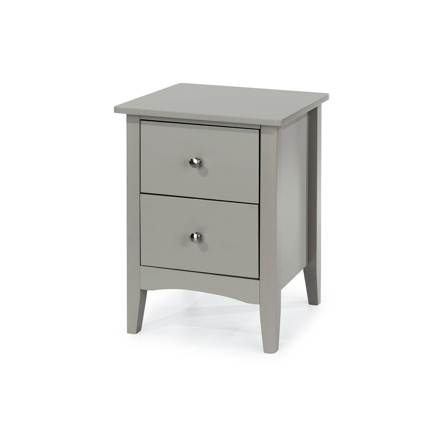 Liberty Como Light Grey Painted Mdf 2 Drawer Bedside Cabinet
