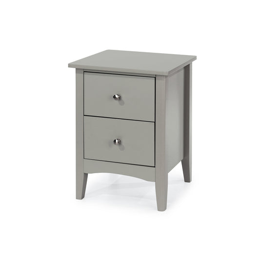 Liberty Como Light Grey Painted Mdf 2 Drawer Bedside Cabinet